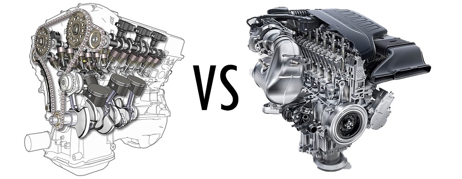 Moteur V6 par rapport au moteur 6 en ligne